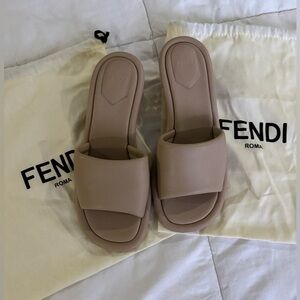 Fendi Lambskin Leather Sandals